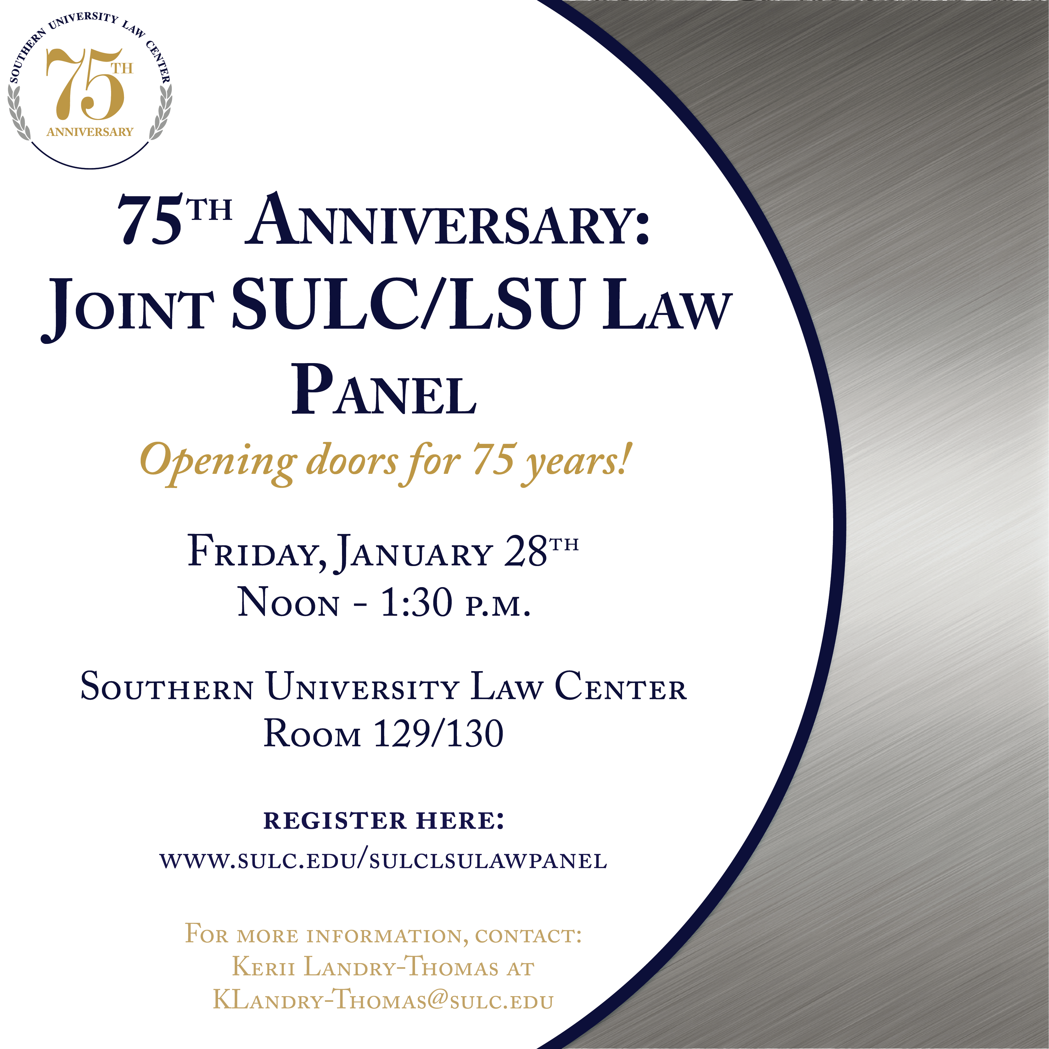 75th Anniversary: Joint SULC/LSU Law Panel