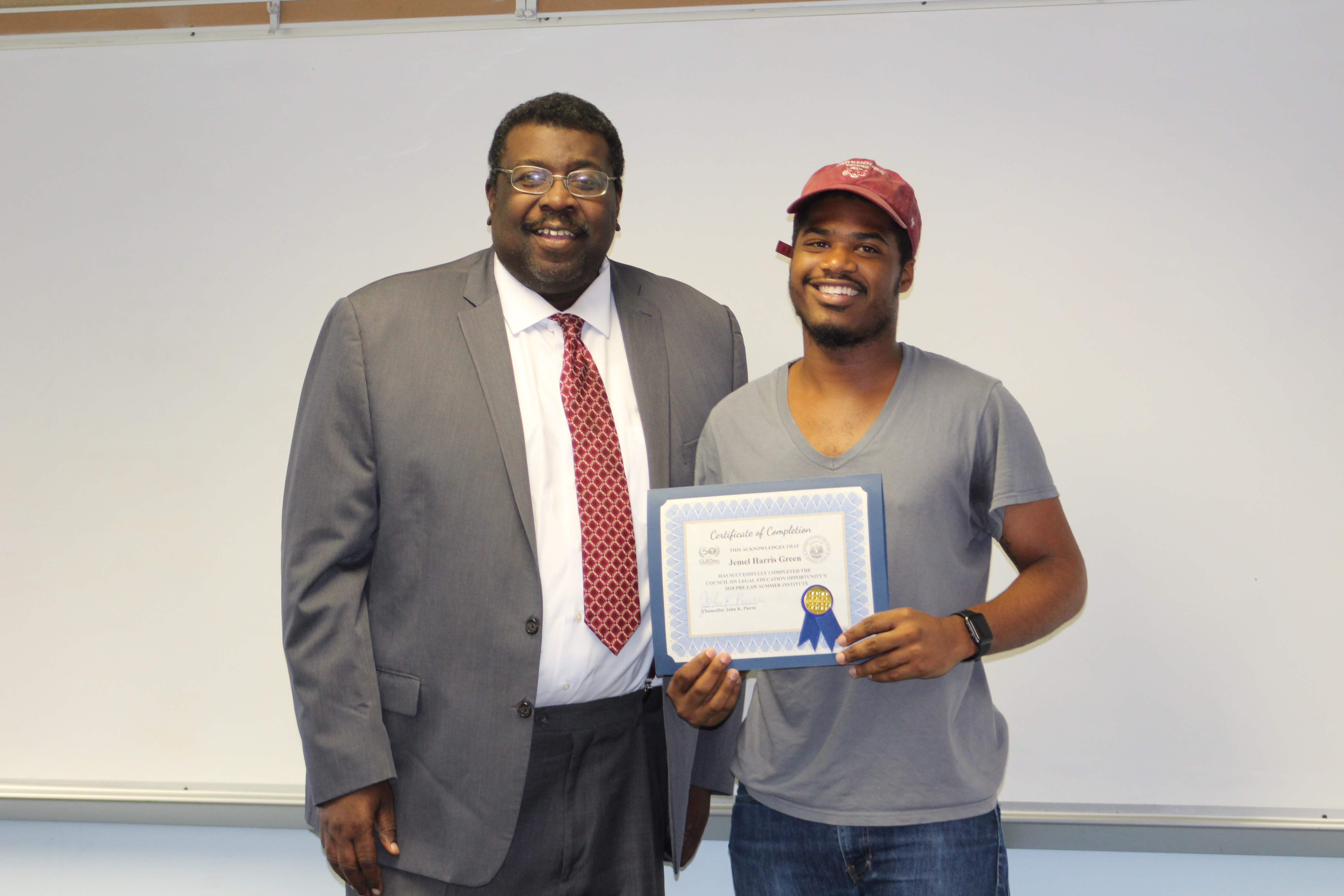 Graduate receives certificate