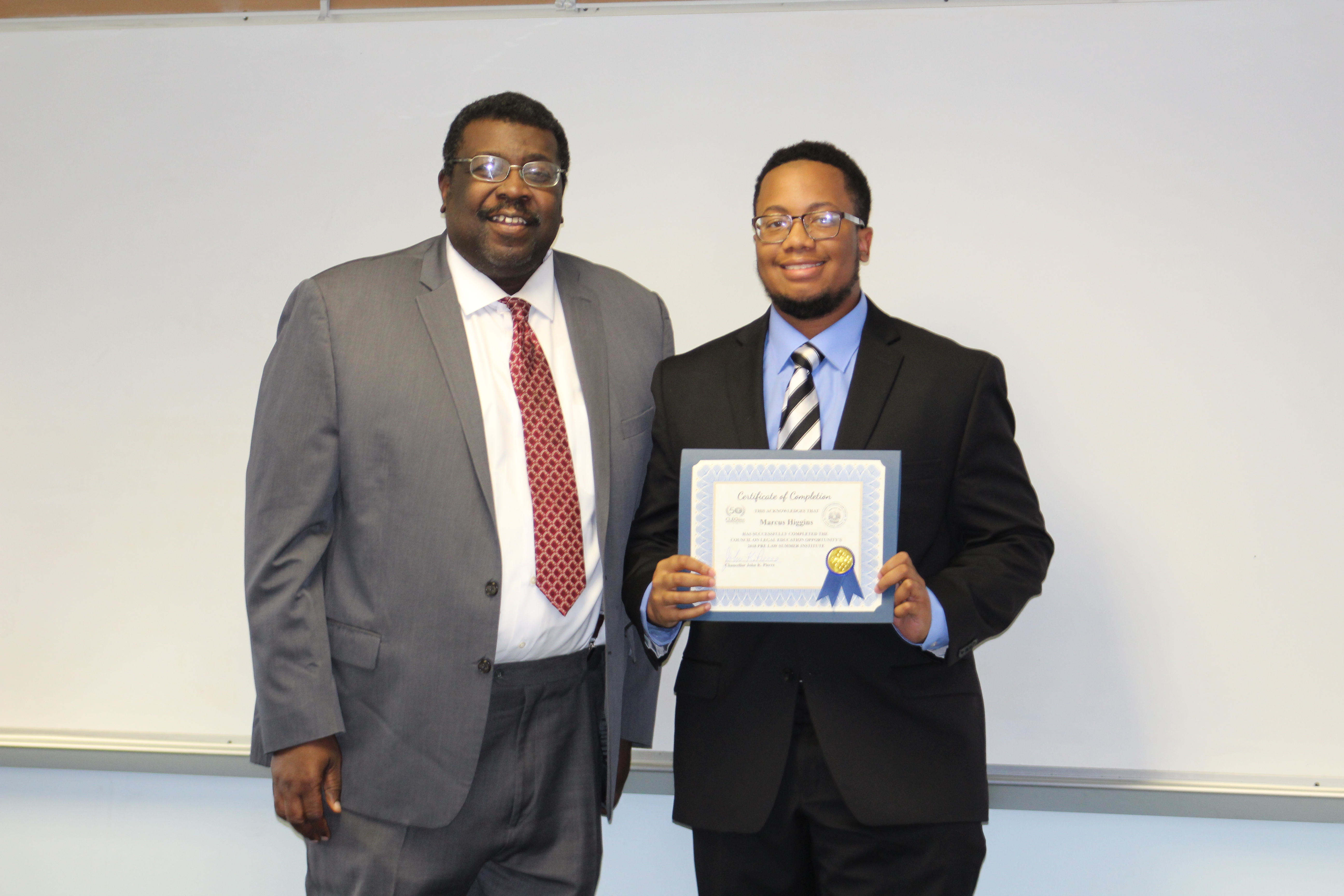 Graduate receives certificate
