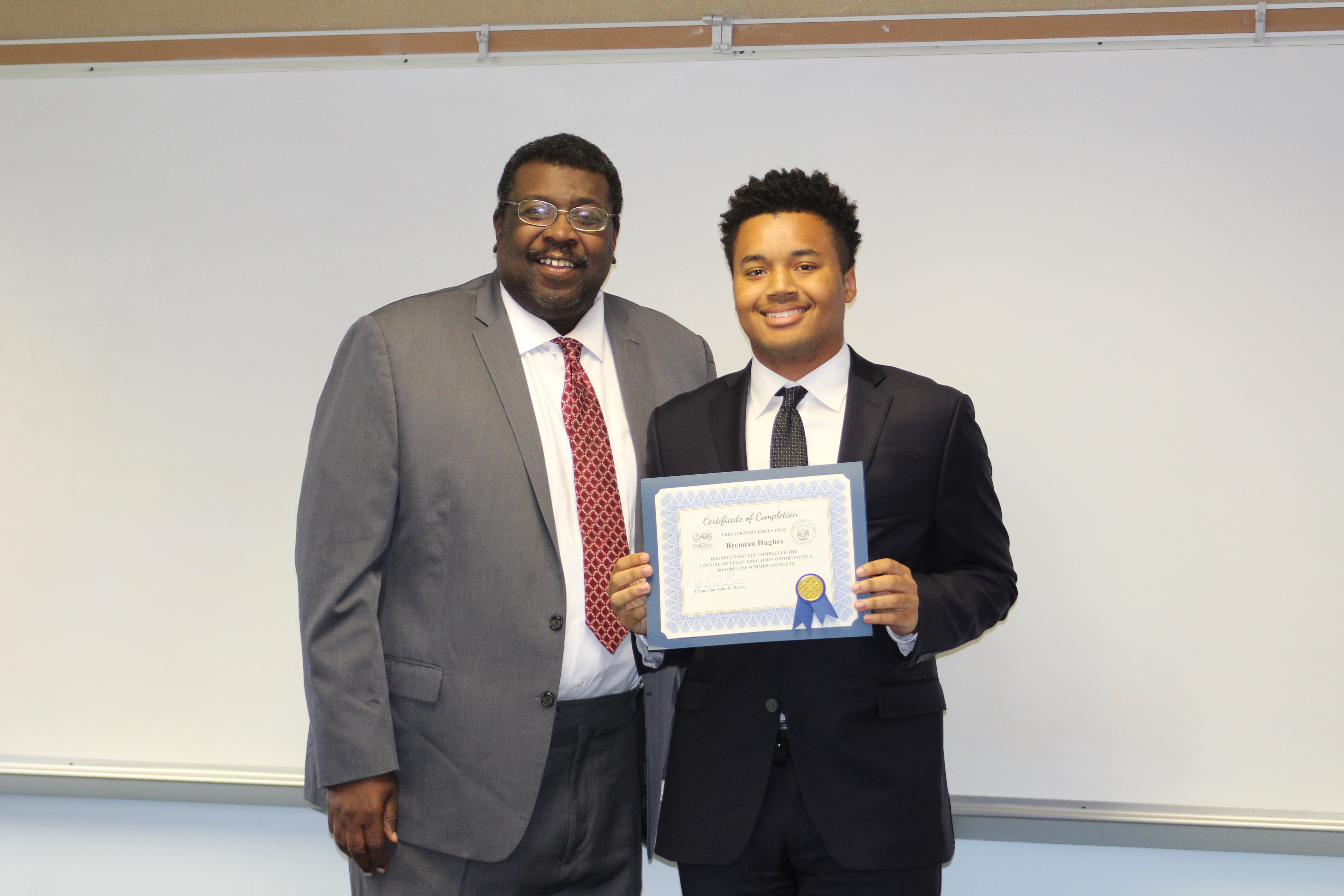 Graduate receives certificate