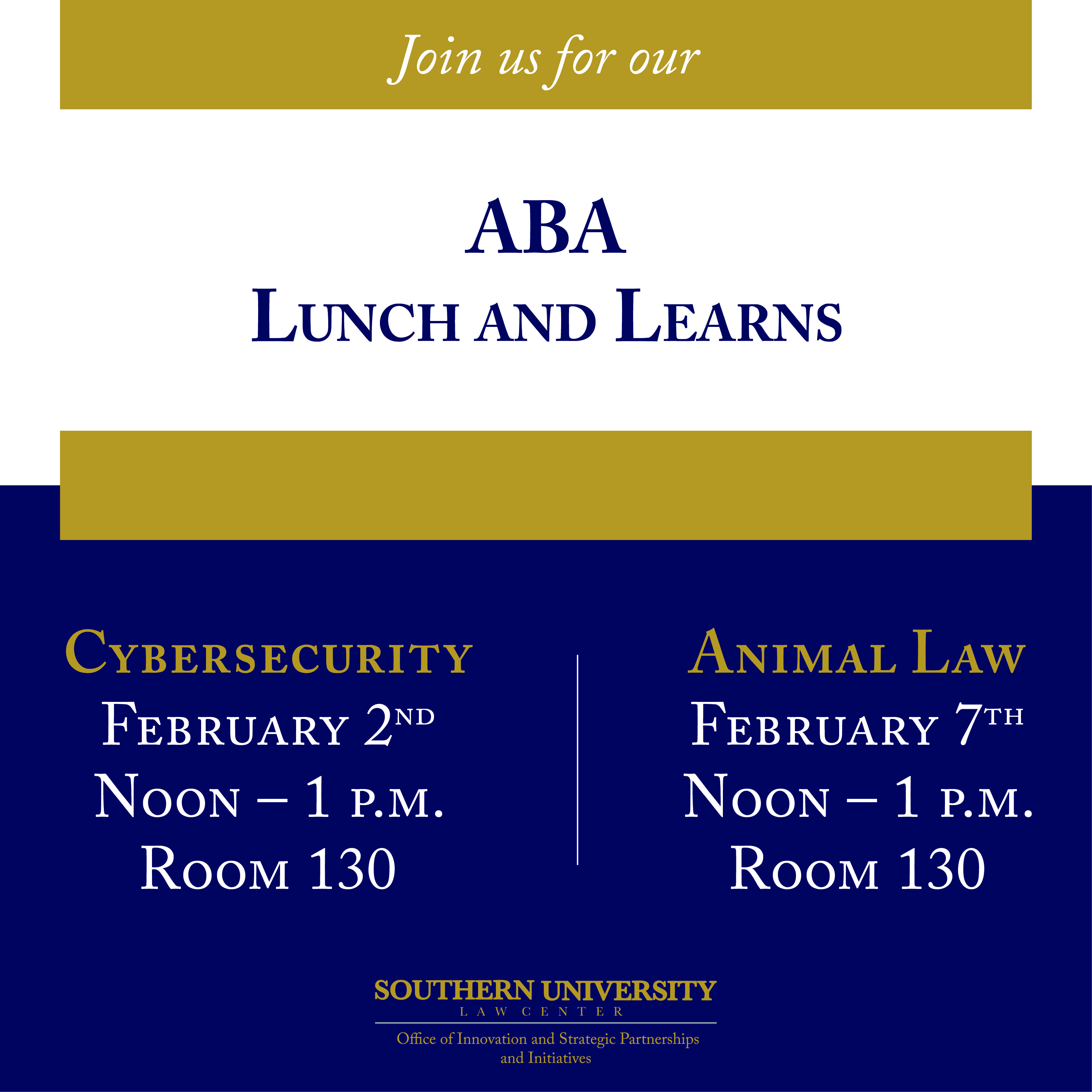 ABA Lunch & Learn - Animal Law - Southern University Law Center