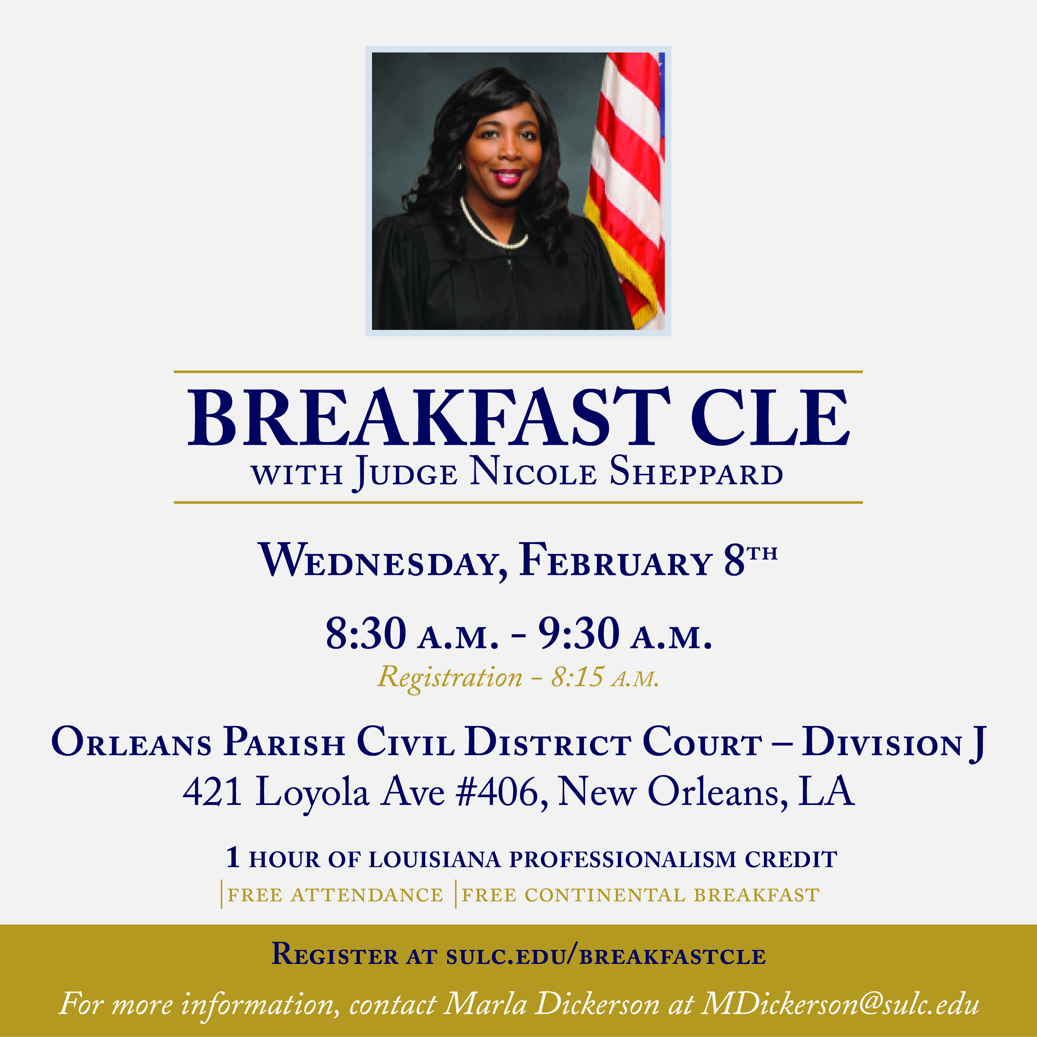 Breakfast CLE with Judge Nicole Sheppard