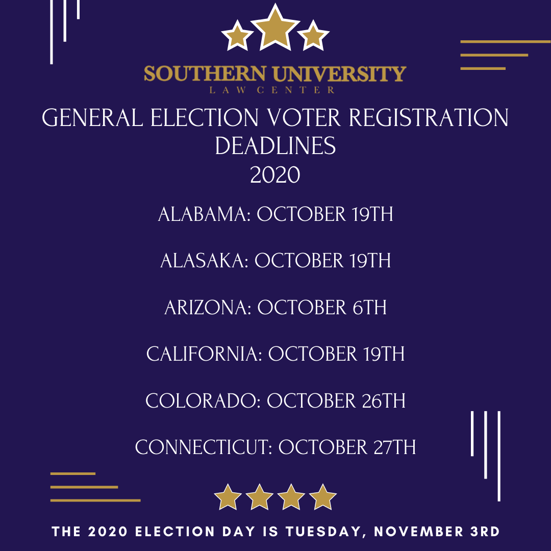 Deadlines Southern University Law Center